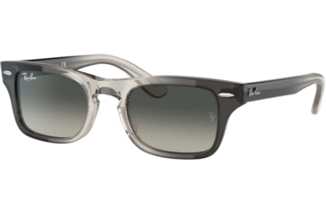 Image of Ray-Ban Burbank JR RJ9083S Sunglasses, Gradient Grey Lenses, Transparent Grey, 43, RJ9083S-710411-43