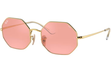 Image of Ray-Ban Octagon RB1972 Sunglasses, Arista, Photo Pink Mirror Grey, 54, RB1972-001-3E-54