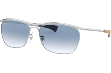 Image of Ray-Ban Olympian II Deluxe RB3619 Sunglasses, Silver, 60, RB3619-003-3F-60