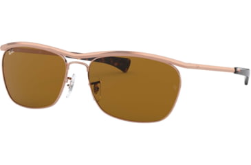 Image of Ray-Ban Olympian II Deluxe RB3619 Sunglasses, Rose Gold, 60, RB3619-920233-60