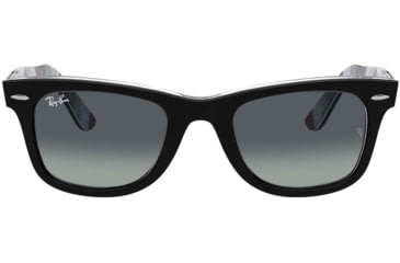 Image of Ray-Ban Original Wayfarer Low Bridge Fit RB2140F Sunglasses 13183A-54 - , Light Grey Gradient Blue Lenses