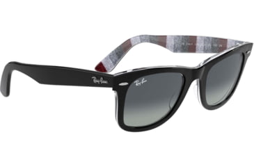 Image of Ray-Ban Original Wayfarer Low Bridge Fit RB2140F Sunglasses 13183A-54 - , Light Grey Gradient Blue Lenses
