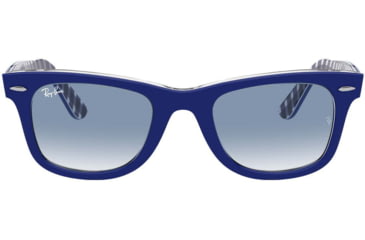 Image of Ray-Ban Original Wayfarer Low Bridge Fit RB2140F Sunglasses 13193F-54 - , Clear Gradient Blue Lenses