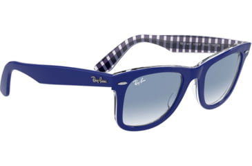 Image of Ray-Ban Original Wayfarer Low Bridge Fit RB2140F Sunglasses 13193F-54 - , Clear Gradient Blue Lenses