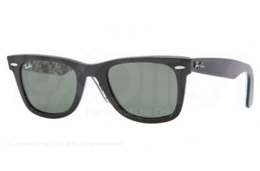 Image of Ray-Ban Original Wayfarer Sunglasses RB2140 1129-50 - Black Frame, Green Lenses
