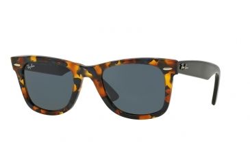 Image of Ray-Ban Original Wayfarer Sunglasses RB2140 1158R5-50 - Spotted Blue Havana Frame, Grey Lenses