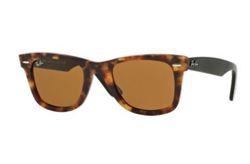 Image of Ray-Ban Original Wayfarer Sunglasses RB2140 1160-50 - Spotted Brown Havana Frame, Brown Lenses