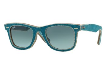 Image of Ray-Ban Original Wayfarer Sunglasses RB2140 11644M-50 - Jeans Azure Frame, Blue Gradient Grey Lenses