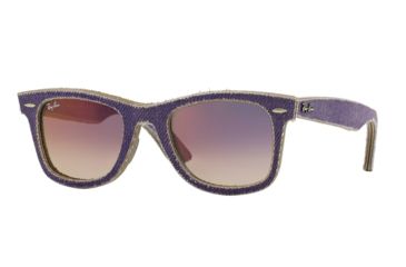 Image of Ray-Ban Original Wayfarer Sunglasses RB2140 1167S5-50 - Jeans Violet Frame, Clear Gradient Violet Lenses