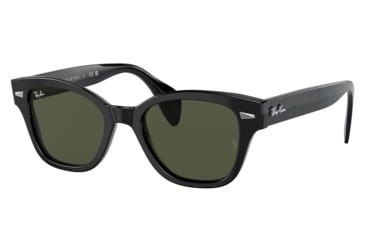 Image of Ray-Ban RB0880S Sunglasses, Black Frame, Green Lens, 49, RB0880S-901-31-49