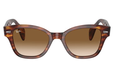 Image of Ray-Ban RB0880S Sunglasses, Striped Havana Frame, Clear Gradient Brown Lens, 49, RB0880S-954-51-49