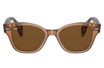 Image of Ray-Ban RB0880S Sunglasses, Transparent Brown Frame, Brown Polarized Lens, 49, RB0880S-664057-49