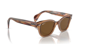 Image of Ray-Ban RB0880S Sunglasses, Transparent Brown Frame, Brown Polarized Lens, 49, RB0880S-664057-49