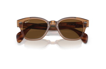 Image of Ray-Ban RB0880S Sunglasses, Transparent Brown Frame, Brown Polarized Lens, 49, RB0880S-664057-49