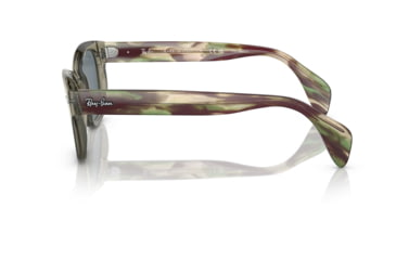 Image of Ray-Ban RB0880S Sunglasses, Transparent Green Frame, Dark Blue Polarized Lens, 49, RB0880S-66353R-49