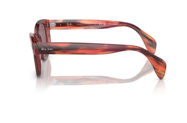 Image of Ray-Ban RB0880S Sunglasses, Transparent Pink Frame, Dark Violet Polarized Lens, 49, RB0880S-6639AF-49