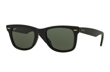 Image of Ray-Ban RB2140F Sunglasses 1184-54 - Black Effect Aged Frame, Green Lenses