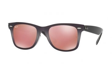 Image of Ray-Ban RB2140F Sunglasses 1201Z2-52 - Top Light Grey Grad On Grey Frame, Mirror Copper Lenses