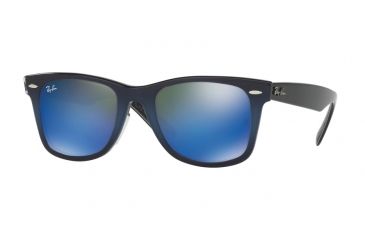 Image of Ray-Ban RB2140F Sunglasses 120368-52 - Top Blue Grad On Light Blue Frame, Mirror Blue Lenses