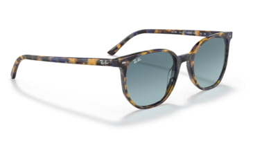 Image of Ray-Ban RB2197 Elliot Sunglasses, Yellow/Blue Havana Frame, Blue Gradient Grey Lens, 50, RB2197-13563M-50