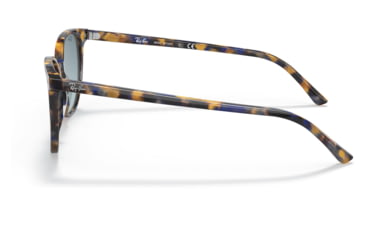 Image of Ray-Ban RB2197 Elliot Sunglasses, Yellow/Blue Havana Frame, Blue Gradient Grey Lens, 50, RB2197-13563M-50
