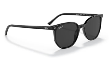 Image of Ray-Ban RB2197F Elliot Sunglasses, Black Frame, Black Lens, Polarized, Asian Fit, 54, RB2197F-901-48-54