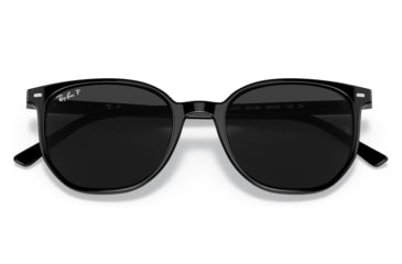 Image of Ray-Ban RB2197F Elliot Sunglasses, Black Frame, Black Lens, Polarized, Asian Fit, 54, RB2197F-901-48-54
