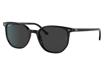 Image of Ray-Ban RB2197F Elliot Sunglasses, Black Frame, Black Lens, Polarized, Asian Fit, 54, RB2197F-901-48-54