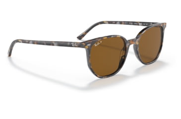 Image of Ray-Ban RB2197F Elliot Sunglasses, Brown/Grey Havana Frame, Brown Lens, Polarized, Asian Fit, 54, RB2197F-135757-54