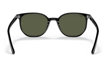 Image of Ray-Ban RB2197F Elliot Sunglasses, Shiny Black Frame, Green Lens, Asian Fit, 54, RB2197F-901-31-54