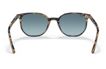 Image of Ray-Ban RB2197F Elliot Sunglasses, Yellow/Blue Havana Frame, Blue Gradient Grey Lens, Asian Fit, 54, RB2197F-13563M-54