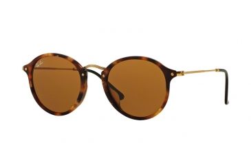 Image of Ray-Ban RB2447F Sunglasses 1160-49 - Spotted Brown Havana Frame, Brown Lenses