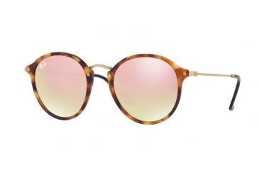 Image of Ray-Ban RB2447F Sunglasses 11607O-52 - Spotted Brown Havana Frame, Copper Flash Gradient Lenses