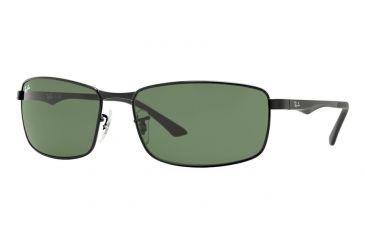 Image of Ray-Ban RB3498 Sunglasses 002/71-6117 - Black Frame, Green Lenses