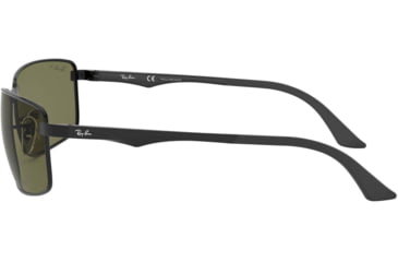 Image of Ray-Ban RB3498 Sunglasses 002/9A-6417 - Black Frame, Green Lenses