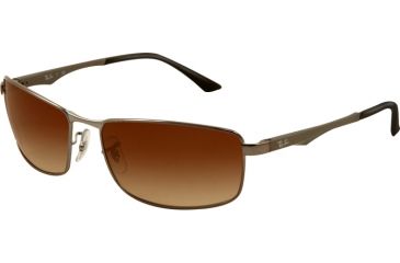 Image of Ray-Ban RB3498 Sunglasses 004/13-6117 -, Brown Gradient Lenses