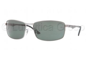 Image of Ray-Ban RB3498 Sunglasses 004/71-6117 - Gunmetal Frame, Green Lenses