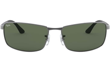 Image of Ray-Ban RB3498 Sunglasses 004/71-6417 - Gunmetal Frame, Green Lenses
