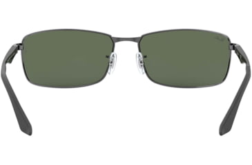 Image of Ray-Ban RB3498 Sunglasses 004/71-6417 - Gunmetal Frame, Green Lenses