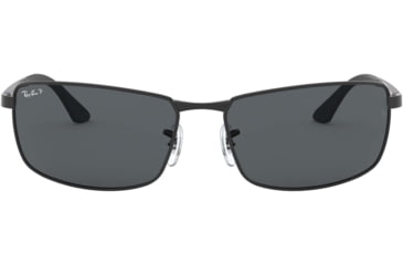 Image of Ray-Ban RB3498 Sunglasses 006/81-64 - Matte Black Frame, Polar Gray Lenses