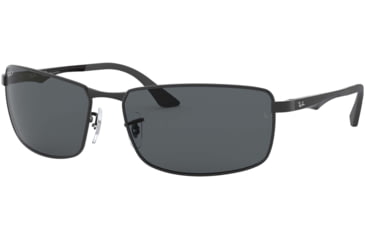 Image of Ray-Ban RB3498 Sunglasses 006/81-64 - Matte Black Frame, Polar Gray Lenses