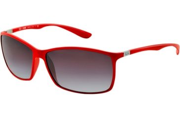 Image of Ray-Ban RB4179 Sunglasses 60188G-6213 - Red Frame, Gradient Grey Lenses