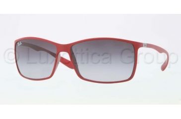 Image of Ray-Ban RB4179 Sunglasses 60188G-6213 - Red Frame, Gradient Grey Lenses