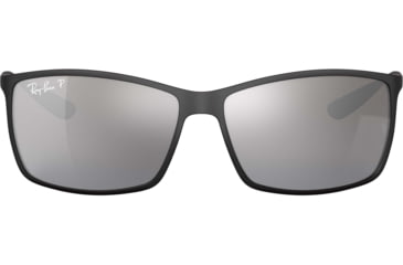 Image of Ray-Ban RB4179 Sunglasses 601S82-62 - Matte Black Frame, Gray Mirror Silver Polar Lenses
