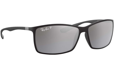 Image of Ray-Ban RB4179 Sunglasses 601S82-62 - Matte Black Frame, Gray Mirror Silver Polar Lenses
