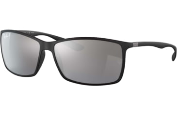 Image of Ray-Ban RB4179 Sunglasses 601S82-62 - Matte Black Frame, Gray Mirror Silver Polar Lenses