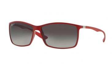 Image of Ray-Ban RB4179 Sunglasses 6123T3-62 - Matte Amaranth Frame, Grey Gradient Polar Lenses