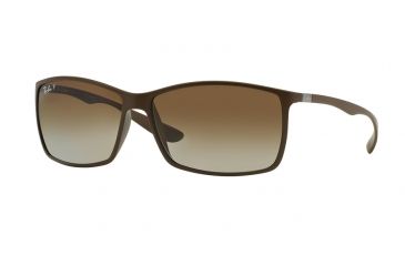 Image of Ray-Ban RB4179 Sunglasses 6124T5-62 - Matte Dark Brown Frame, Grey Gradient Brown Lenses