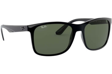 Image of Ray-Ban RB4234 Sunglasses 601/71-58 - Black Frame, Grey Green Lenses