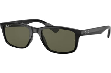 Image of Ray-Ban RB4234 Sunglasses 601/9A-58 - Black Frame, Polar Green Lenses